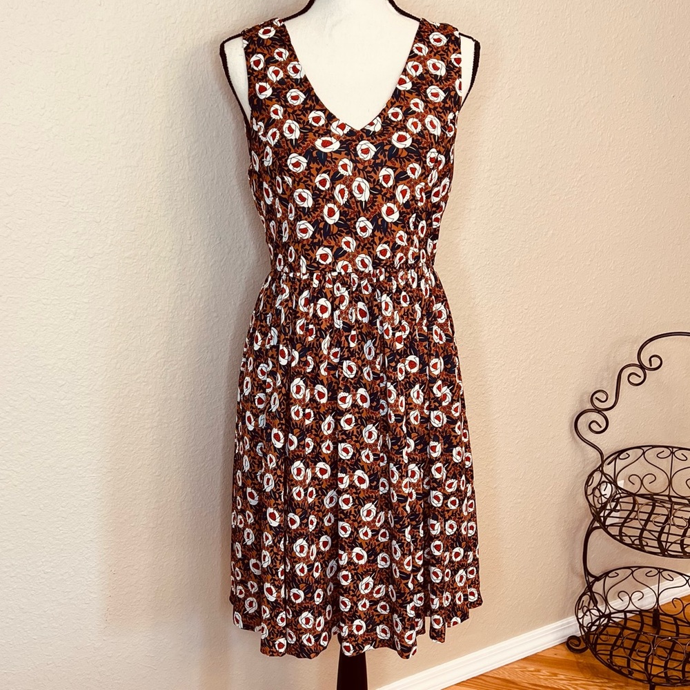 Everly Floral Fit&Flare Sleeveless Dress